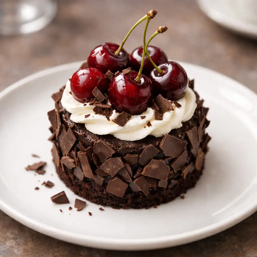 Dessert forêt noire élégant